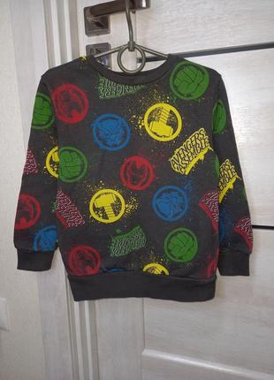 Фирменный теплый свитшот свитер свитер кофта джемпер avengers ...