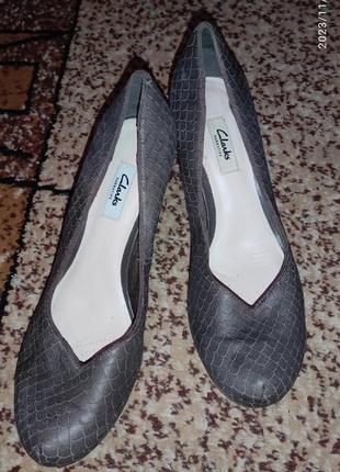 Сіро-коричневі туфлі clarks