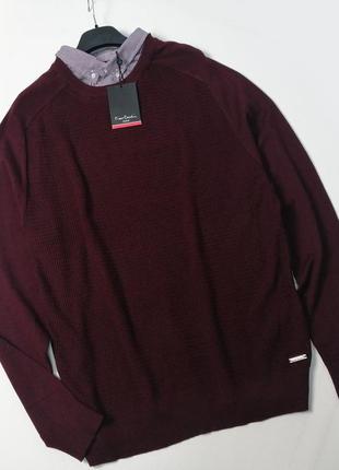 Новый мужской свитер "двойка" с воротом от рубашки pierre cardin