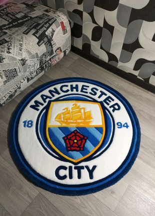 Килим Manchester City / Тафтинговий килим ручної роботи / Tufting