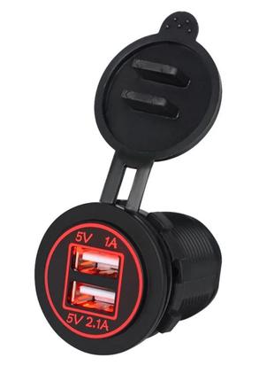 Автомобильная розетка 2хUSB (12-24 В)/ Адаптер питания USB
