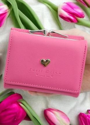 Дитячий гаманець для дівчинки стиль барбі, рожевий гаманець, в...
