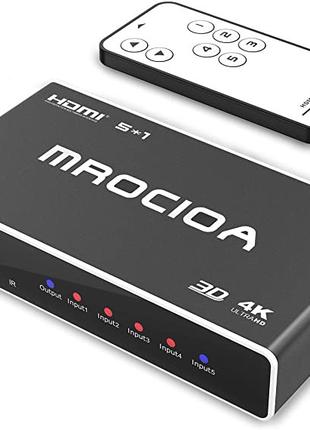 Mrocioa Перемикач HDMI 4K, 3 в 1 вихід 4K і 3D HDMI з пультом ...
