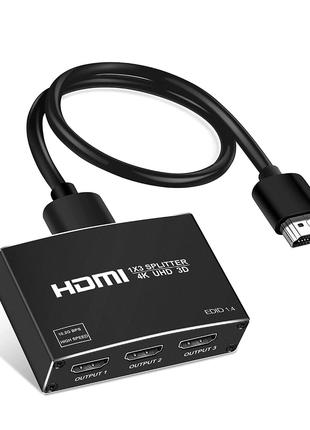 NEWCARE Розгалужувач 4K HDMI 1 в 3 розгалужувач HDMI 1 × 3, пі...