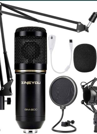 Мікрофон для студійної музики ZINGYOU BM-800 без упаковки