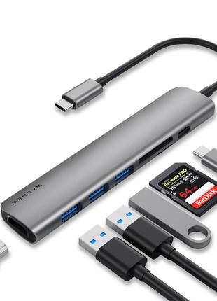 USB-концентратор C, WALNEW MacBook Pro, 7-в-1 типу C з 4K HDMI...