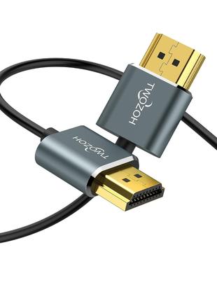 Ультратонкий кабель HDMI-HDMI Twozoh 2м HDMI 2.0, надзвичайно ...