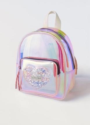Виниловый детский рюкзак для девочки zara 27×20