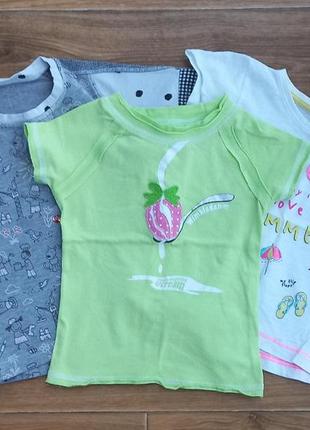 Набор футболок для девочки 12-18 месяцев