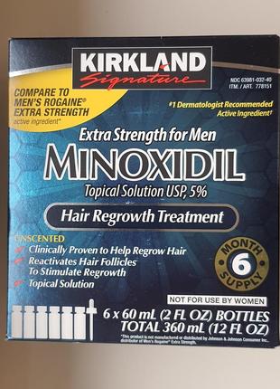 Kirkland minoxidil 5% киркланд миноксидил - упаковка (6 флакон...