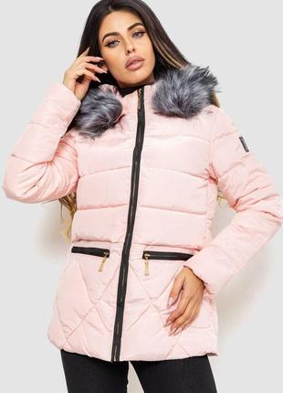 Куртка женская зимняя светло-розовая