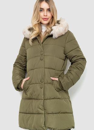 Куртка жіноча зимова з капюшоном тепла жіноча куртка з хутром