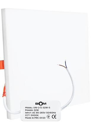 Светильник светодиодный Biom UNI-2-S32W-5 32Вт квадратный 5000К