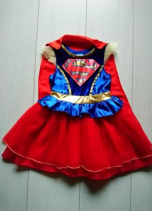Карнавальна сукня супер дівчина super girl з накидкою