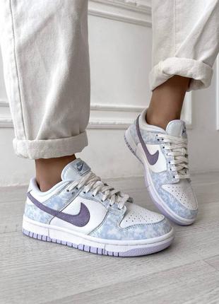 Женские кроссовки nike sb dunk white violet