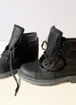 Мужские зимние ботинки черные 37 размер