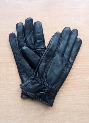 Женские кожаные перчатки с утеплителем thinsulate