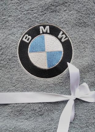 BMW Рушник махровий,банний 70x140 вишивка логотипа. Вишивка ем...