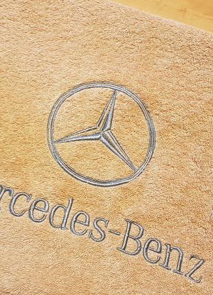 MercedesПолотенце махровое,банное 70x140 вышивка марки автомоб...