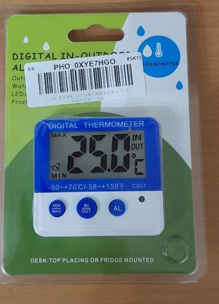 Цифровой термометр / гигрометр магнитный крепеж, для холодильн...