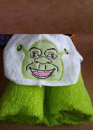 Дитячий рушник із капюшоном/іграшкою. «Шрек» Shrek, Мінні Маус...