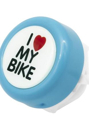 Звонок Spencer I Love my Bike синий (DZW031)