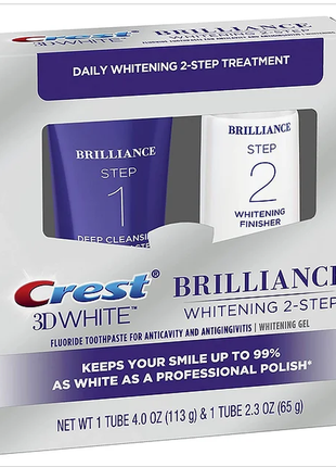 Набір для відбілювання зубів crest 3d white brilliance whiteni...