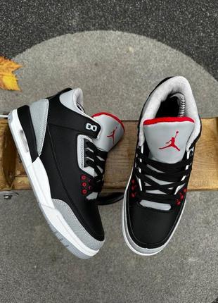 Мужские зимние кроссовки nike air jordan 3 с мехом