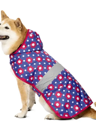 Дощовик для собаки світловідбиваючий з капюшоном