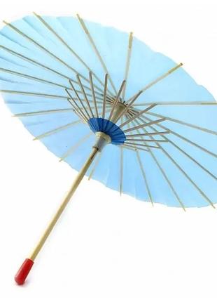 Зонт бамбук с бумагой синий (d-30 см h-23 см)