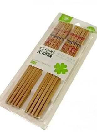 Палочки для еды бамбуковые (10 пар) (28х14х2 см)