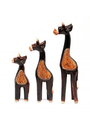 Жирафы 3 шт деревянные (24х5х3,5 см 19х4,5х3 см 15х4,5х3 см)