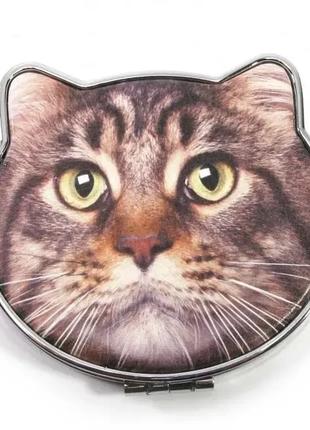 Зеркальце косметическое "Кошка" (8х7,5х1,5 см)