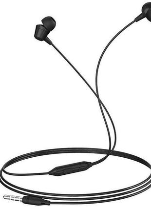Навушники вакуумні з мікрофоном чорні AUX BM20 ТМ BOROFONE