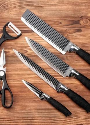 🔥 набор кухонных ножей из стали 6 предметов