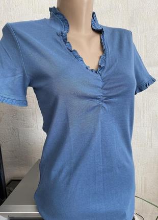 Новая трикотажная блузка chillytime, цвет серо-голубой, 44-46 ...