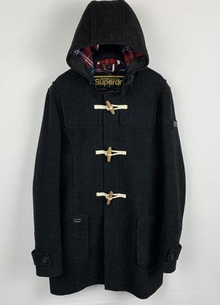 Пальто с капюшоном дафл superdry