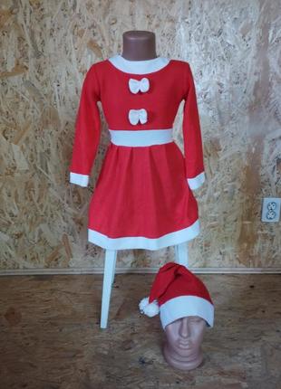 Новорічна сукня для дівчинки санта-клаус