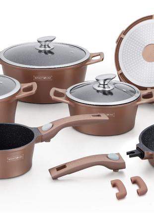 Набор кастрюль Royalty Line RL-ES2014M, Copper 14pcs