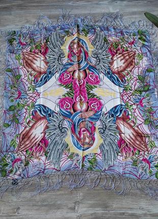 Шелковый платок с бахромой christian audigier mary fringe silk...