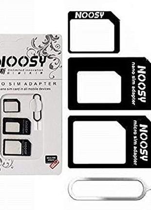 адаптер Nano SIM-карты 4 в 1 со скрепкой SIM-карты Noosy