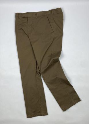 Оригинальные мужские брюки prada cotton regular fit brown chin...
