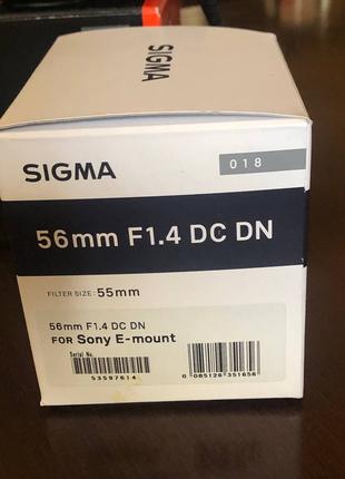 Фотоаппарат Sony A6400 + об'єктив Sigma 56 mm F 1.4 DC DN