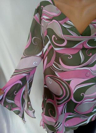 Розпродаж! шикарна легка шифонова блуза e-vie, асиметрія №2bp