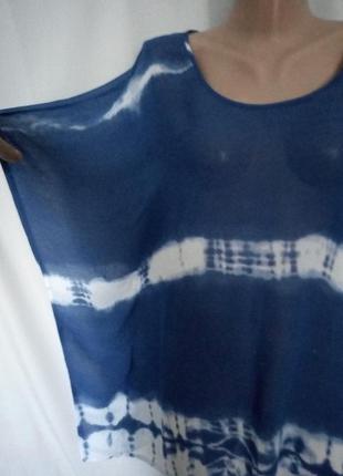 Розпродаж! стильна натуральна шифонова пляжна блуза, туніка №2bp