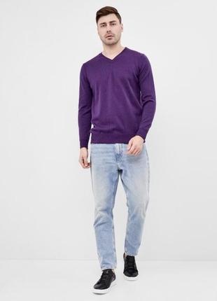 Джемпер m&amp;s / фиолетовый свитер с вырезом