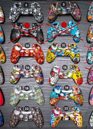 Цветной чехол силиконовый для джойстика Dualshock 4 Playstation 4