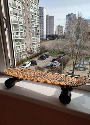Скейт скейтборд skateboard  leopard