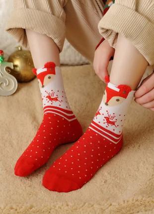 Новорічні мультяшні різдвяні шкарпетки