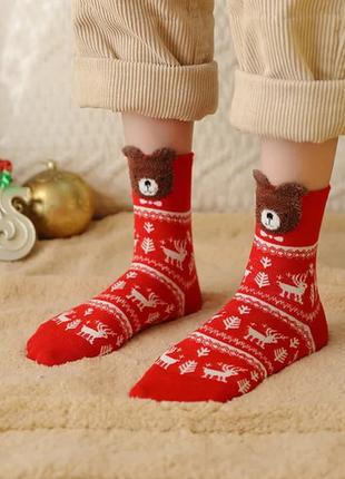 Новорічні мультяшні різдвяні шкарпетки